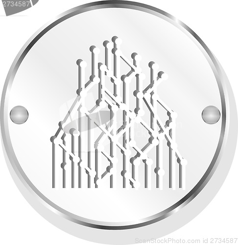 Image of Modern infographic template. web icon button isolated on white