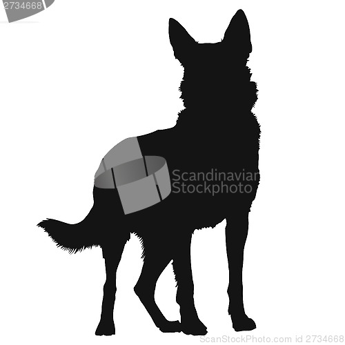 Image of German Shepherd Silhouette