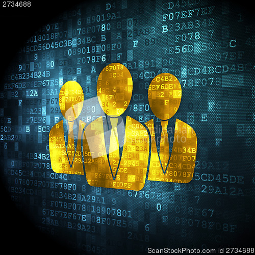 Image of Finance concept: Business People on digital background