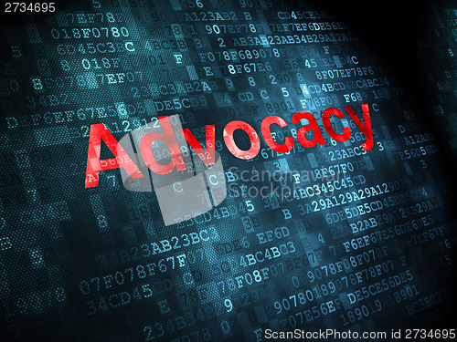 Image of Law concept: Advocacy on digital background