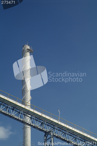 Image of Smoke stack and conveyor belt