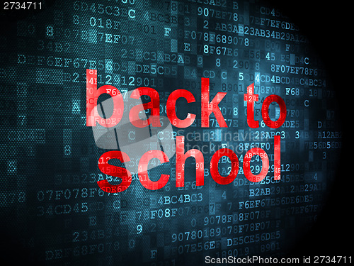 Image of Education concept: Back to School on digital background
