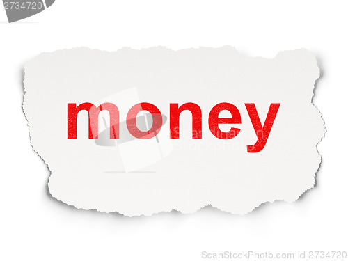 Image of Business concept: Money on Paper background