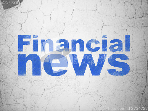 Image of News concept: Financial News on wall background