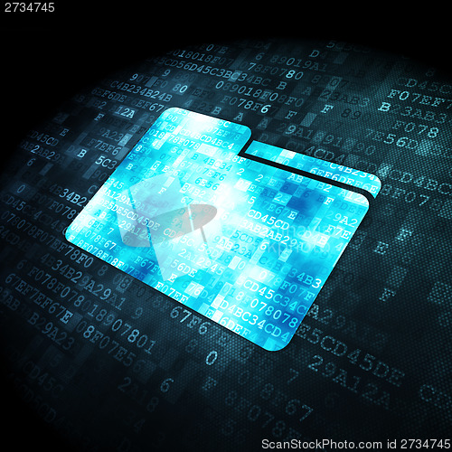 Image of Finance concept: Folder on digital background