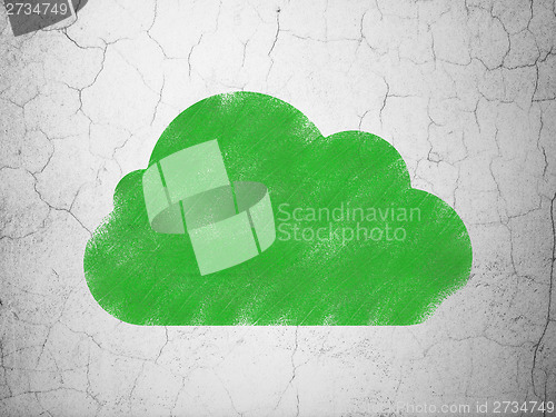 Image of Cloud networking concept: Cloud on wall background