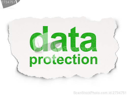 Image of Privacy concept: Data Protection on Paper background