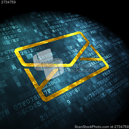 Image of Business concept: Email on digital background