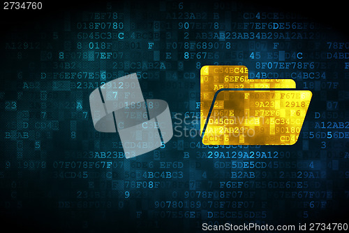 Image of Business concept: Folder on digital background