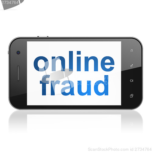 Image of Privacy concept: Online Fraud on smartphone