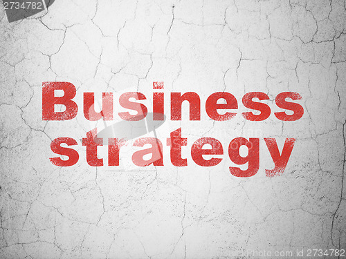 Image of Business concept: Business Strategy on wall background