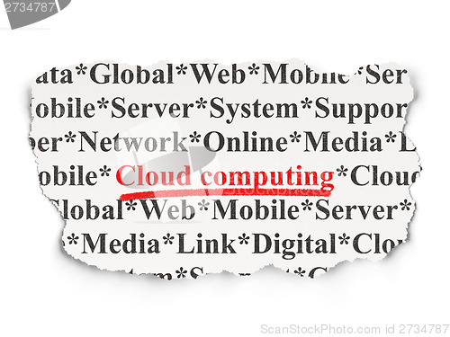 Image of Cloud Computing on Paper background