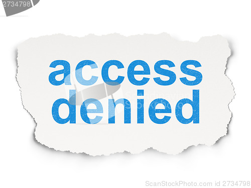 Image of Safety concept: Access Denied on Paper background