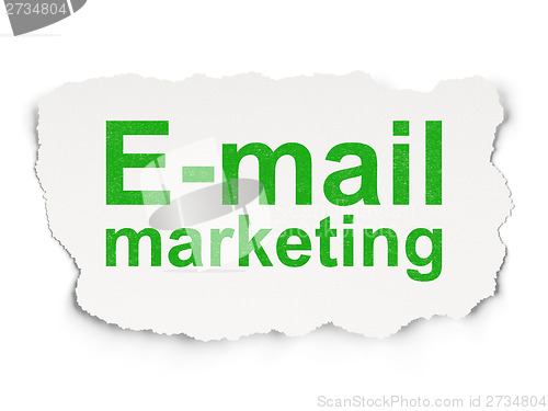 Image of Advertising concept: E-mail Marketing on Paper background