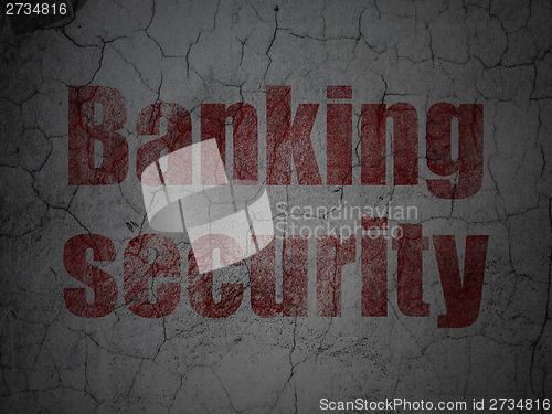 Image of Security concept: Banking Security on grunge wall background