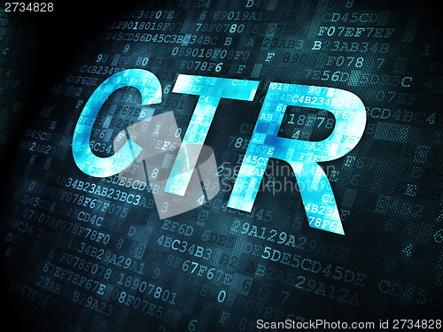 Image of Finance concept: CTR on digital background