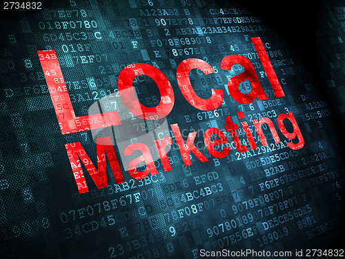 Image of Business concept: Local Marketing on digital background