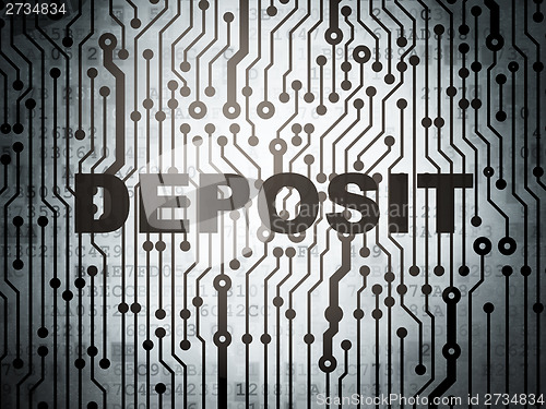 Image of Education concept: circuit board with Deposit