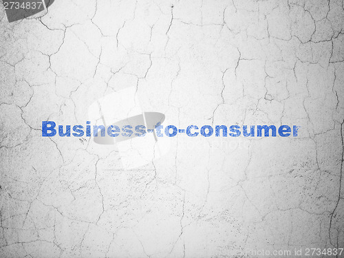 Image of Business concept: Business-to-consumer on wall background