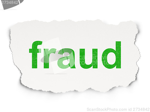 Image of Safety concept: Fraud on Paper background