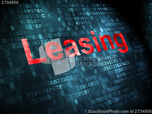 Image of Business concept: Leasing on digital background
