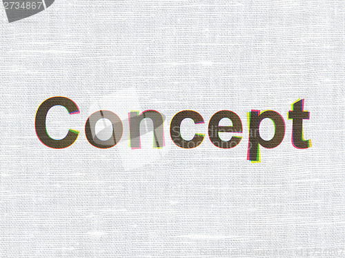 Image of Marketing concept: Concept on fabric texture background