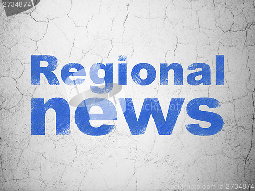 Image of News concept: Regional News on wall background