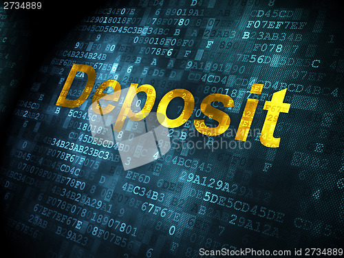 Image of Education concept: Deposit on digital background