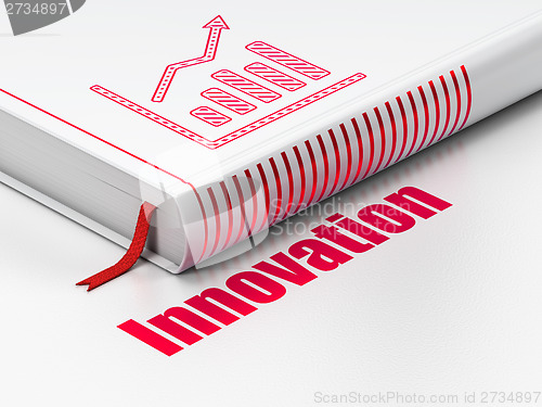 Image of Business concept: book Growth Graph, Innovation on white