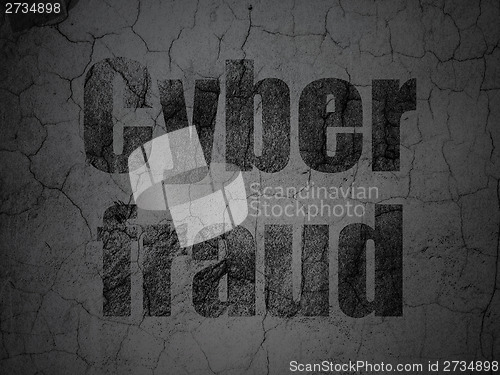 Image of Safety concept: Cyber Fraud on grunge wall background