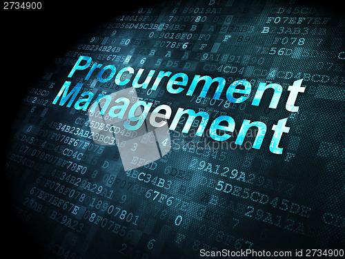 Image of Business concept: Procurement Management on digital background