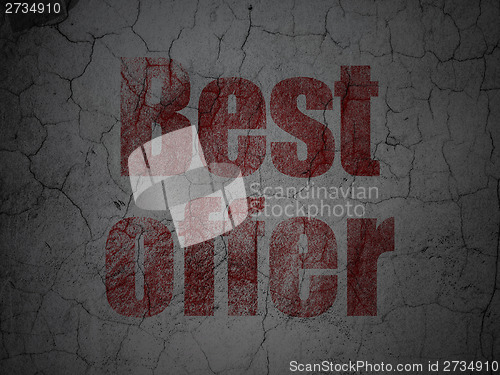 Image of Business concept: Best Offer on grunge wall background