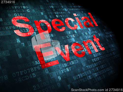 Image of Business concept: Special Event on digital background