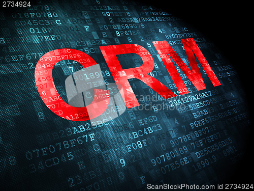 Image of Business concept: CRM on digital background