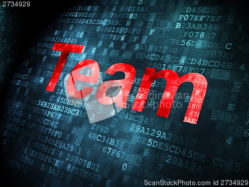 Image of Finance concept: Team on digital background