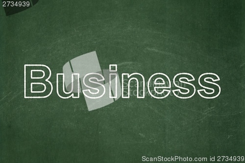Image of Finance concept: Business on chalkboard background