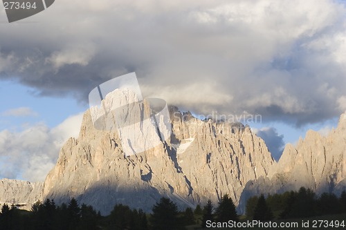 Image of Langkofel at sunset