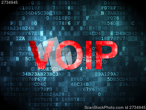 Image of SEO web development concept: VOIP on digital background