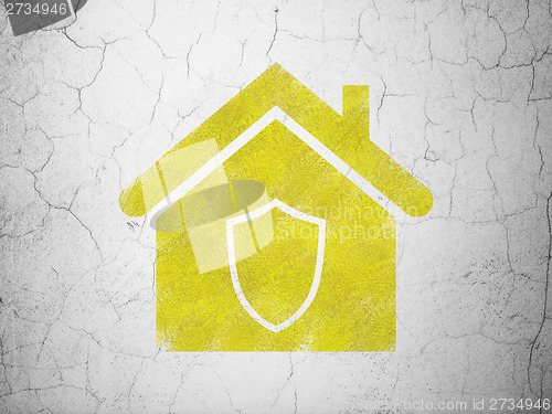 Image of Security concept: Home on wall background