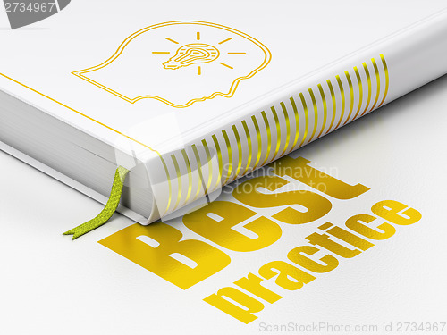 Image of Education concept: book Head With Lightbulb, Best Practice