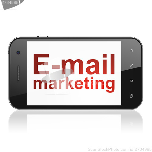 Image of Marketing concept: E-mail Marketing on smartphone