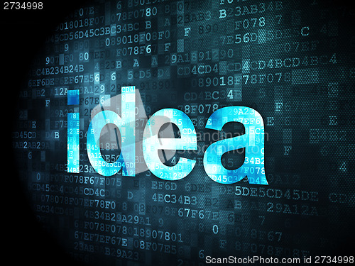 Image of Marketing concept: Idea on digital background