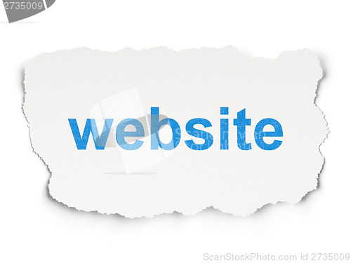 Image of Web design concept: Website on Paper background