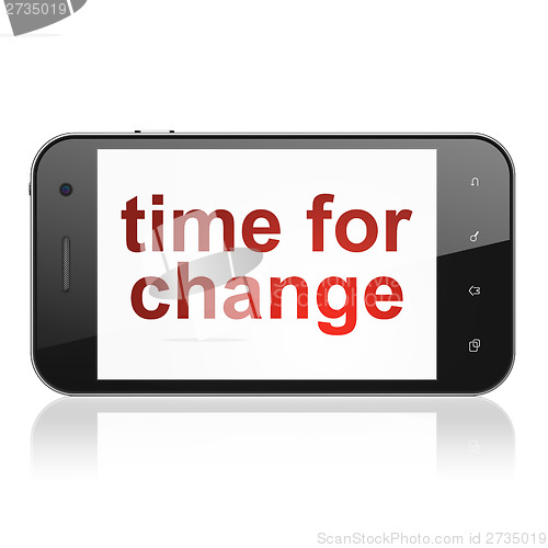 Image of Timeline concept: Time for Change on smartphone