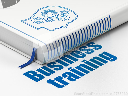 Image of Education concept: book Head With Gears, Business Training