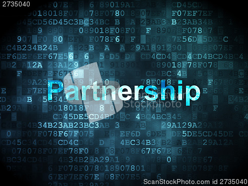 Image of Finance concept: Partnership on digital background