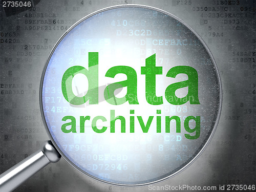 Image of Data concept: Data Archiving with optical glass
