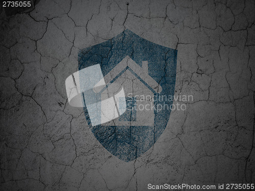 Image of Security concept: Shield on grunge wall background