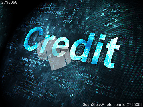 Image of Business concept: Credit on digital background