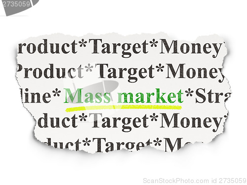 Image of Marketing concept: Mass Market on Paper background